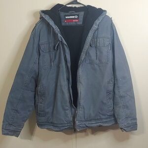 Wolverine Faded Black Insulated Jacket, Size Large